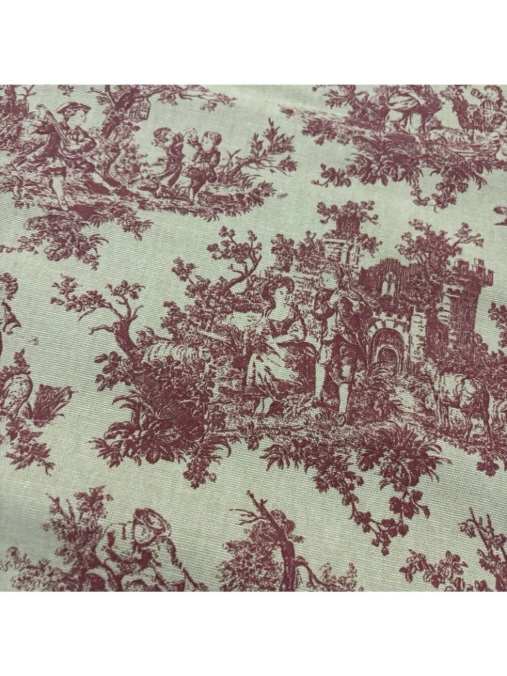 Rustic Life Waverly Country French Red Cream 44”x54” Cotton Upholstery Fabric